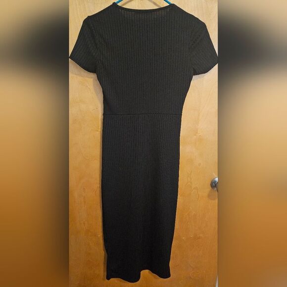 Boohoo Mid way black ribbed crew neck  dress size 6 * - Picture 4 of 4